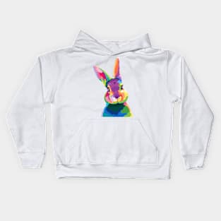 rabbit wpap pop art Kids Hoodie